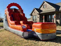 Fire Marble 15 ft. Water Slide