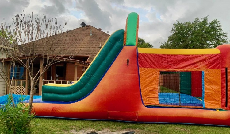 Rock Climb Bounce House W/Slide Combo